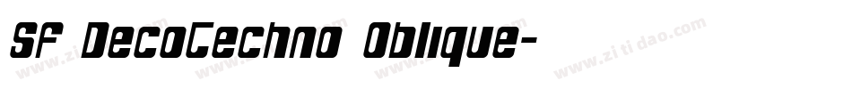 SF DecoTechno Oblique字体转换